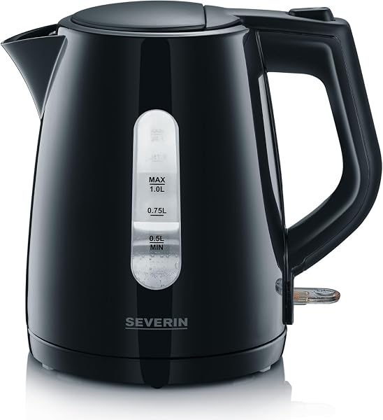 SEVERIN WK 3410 Wasserkocher, schwarz, 1 Liter