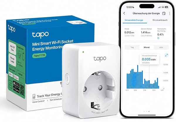 TP-Link Tapo P110 WLAN-Steckdose mit Verbrauchsmessung